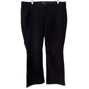 STYLE & CO 14W Black Cotton Blend Denim Tummy Control Bootcut Jeans 28" inseam
